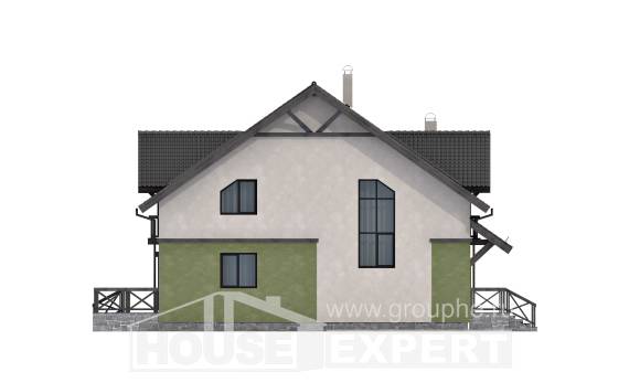 120-003-П Проект двухэтажного дома с мансардой, доступный домик из арболита Канск, House Expert