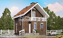 045-001-Л Проект двухэтажного дома мансардный этаж, доступный дом из поризованных блоков Дудинка, House Expert