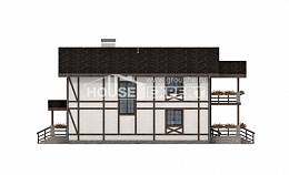 250-002-Л Проект двухэтажного дома с мансардным этажом и гаражом, простой загородный дом из кирпича Енисейск, House Expert