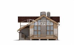 165-002-П Проект двухэтажного дома мансардный этаж, гараж, скромный загородный дом из твинблока Сосновоборск, House Expert