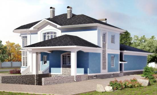 620-001-П Проект трехэтажного дома, гараж, просторный коттедж из теплоблока Назарово | Проекты домов от House Expert