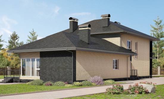 305-003-Л Проект двухэтажного дома, большой коттедж из пеноблока Заозерный | Проекты домов от House Expert