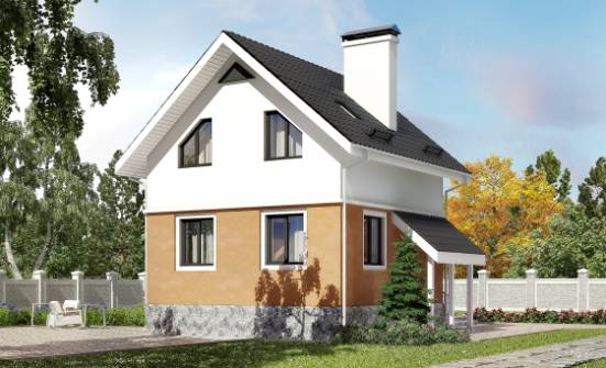 100-005-Л Проект трехэтажного дома мансардой, современный домик из газобетона Норильск | Проекты домов от House Expert
