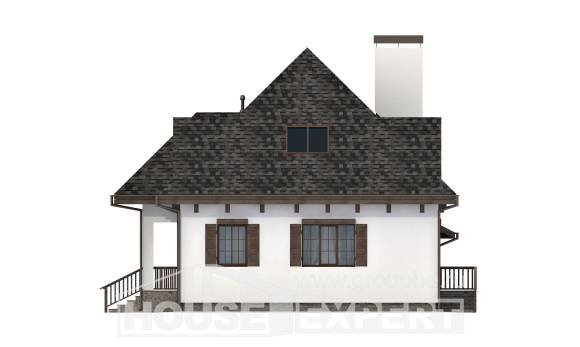 110-002-Л Проект двухэтажного дома мансардный этаж, гараж, красивый коттедж из бризолита Дудинка, House Expert