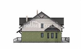 120-003-П Проект двухэтажного дома с мансардой, красивый домик из бризолита Енисейск, House Expert