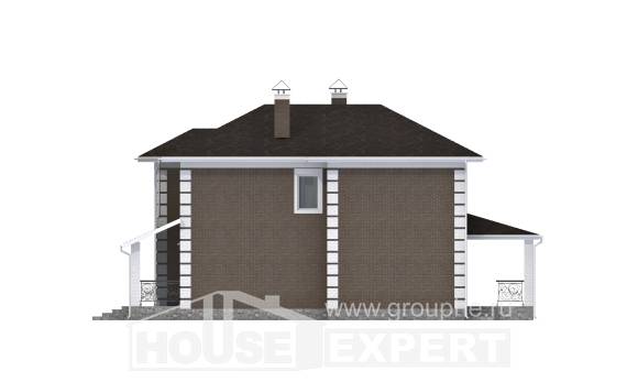 185-002-П Проект двухэтажного дома, современный загородный дом из твинблока Железногорск, House Expert
