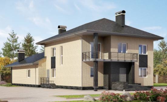 305-003-Л Проект двухэтажного дома, большой коттедж из пеноблока Заозерный | Проекты домов от House Expert