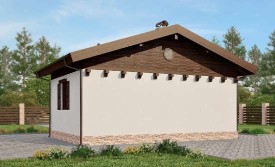 040-003-П Проект бани из теплоблока Железногорск | Проекты одноэтажных домов от House Expert