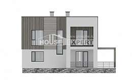 150-017-П Проект двухэтажного дома, бюджетный загородный дом из теплоблока Канск, House Expert