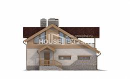 165-002-П Проект двухэтажного дома мансардой и гаражом, доступный дом из газосиликатных блоков Ачинск, House Expert
