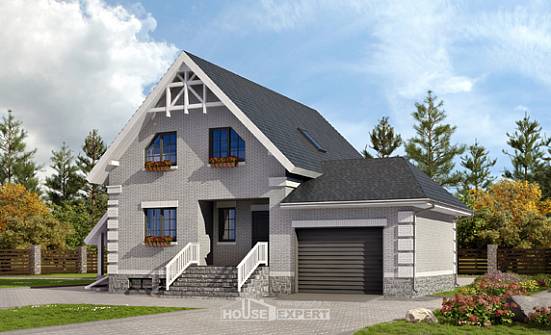 200-009-П Проект трехэтажного дома мансардой и гаражом, современный коттедж из пеноблока Ачинск | Проекты домов от House Expert