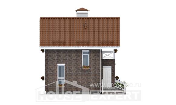 045-001-Л Проект двухэтажного дома с мансардным этажом, экономичный коттедж из твинблока Дудинка, House Expert